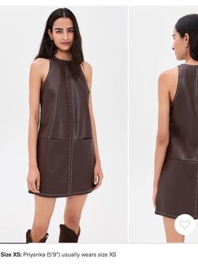 Saylor Damian Faux Leather Mini Dress